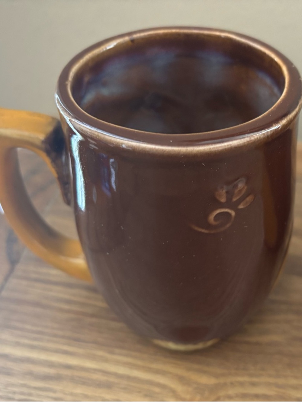 Vintage Gibson Home 2 Owl Coffee Mug Set Ceramic Stoneware UNUSED Brown Sage - Picture 6 of 6